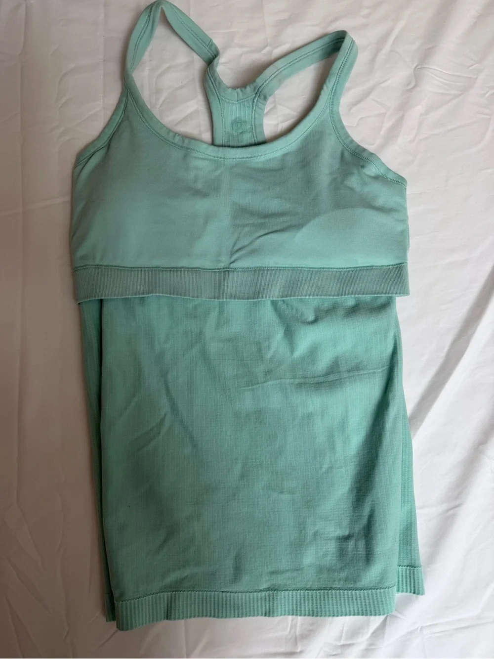 lululemon athletica Mint Green Ribbed Racerback Tank